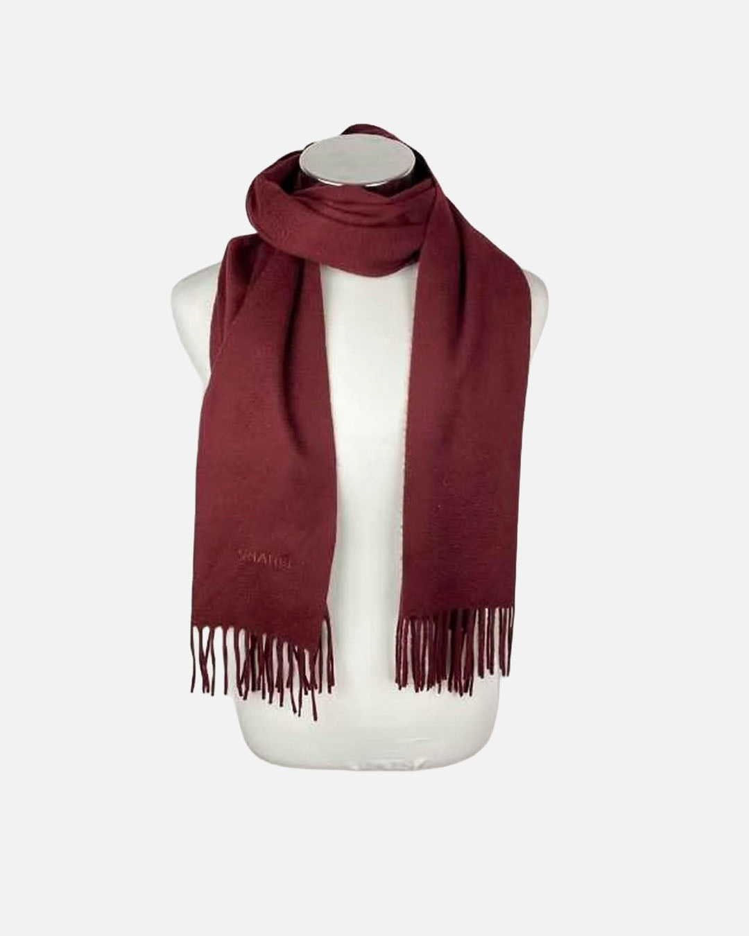 Chanel Schal mit Fransen · Bordeaux