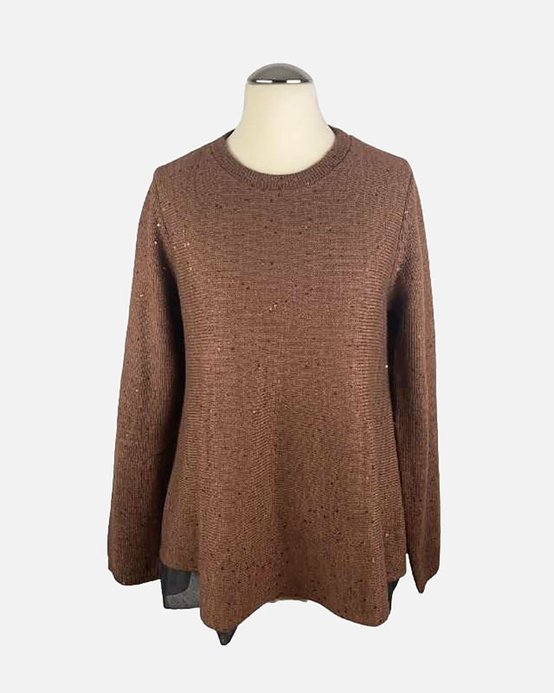 Brunello Cucinelli Kaschmirpullover mit Seideninlay