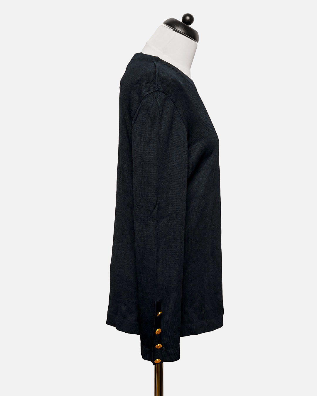 Chanel Pullover mit goldenen Knöpfen · Schwarz