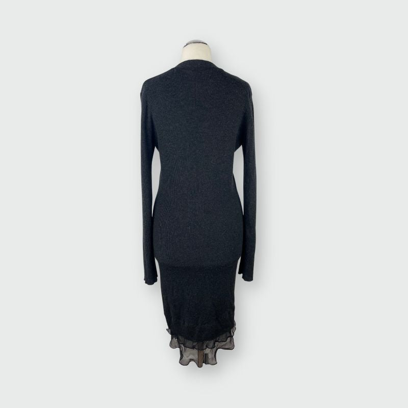 Brunello Cucinelli Cardigan-Kleid Grau