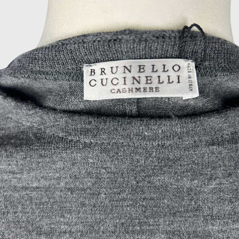 Brunello Cucinelli Kleid asymmetrisch Grau