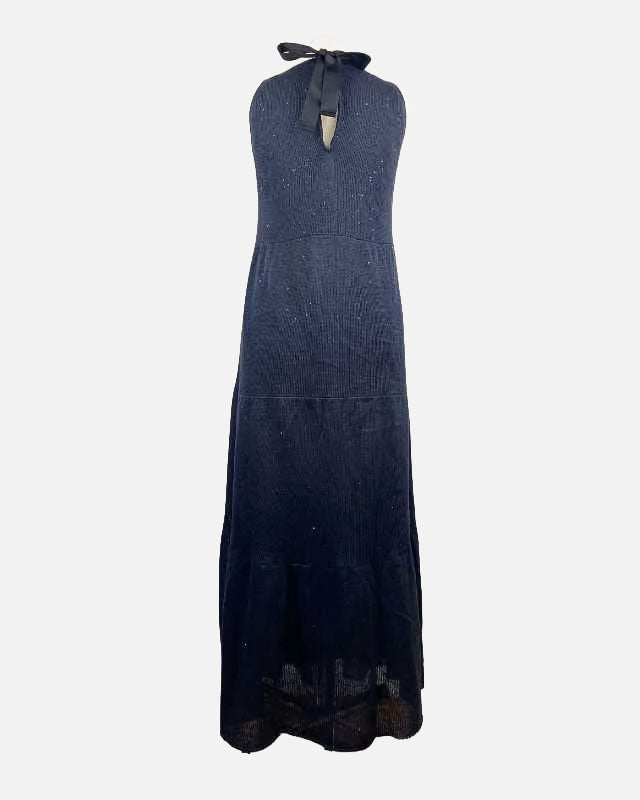 Brunello Cucinelli Strickkleid · Dunkelblau