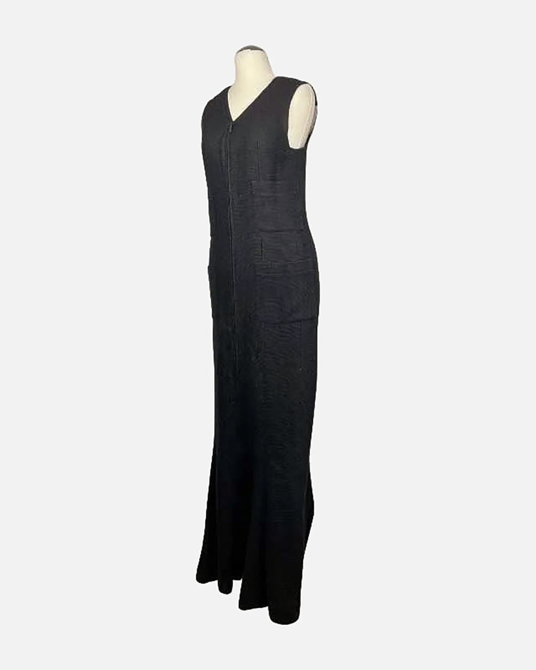 Chanel Kleid Tweed Schwarz mit Taschen