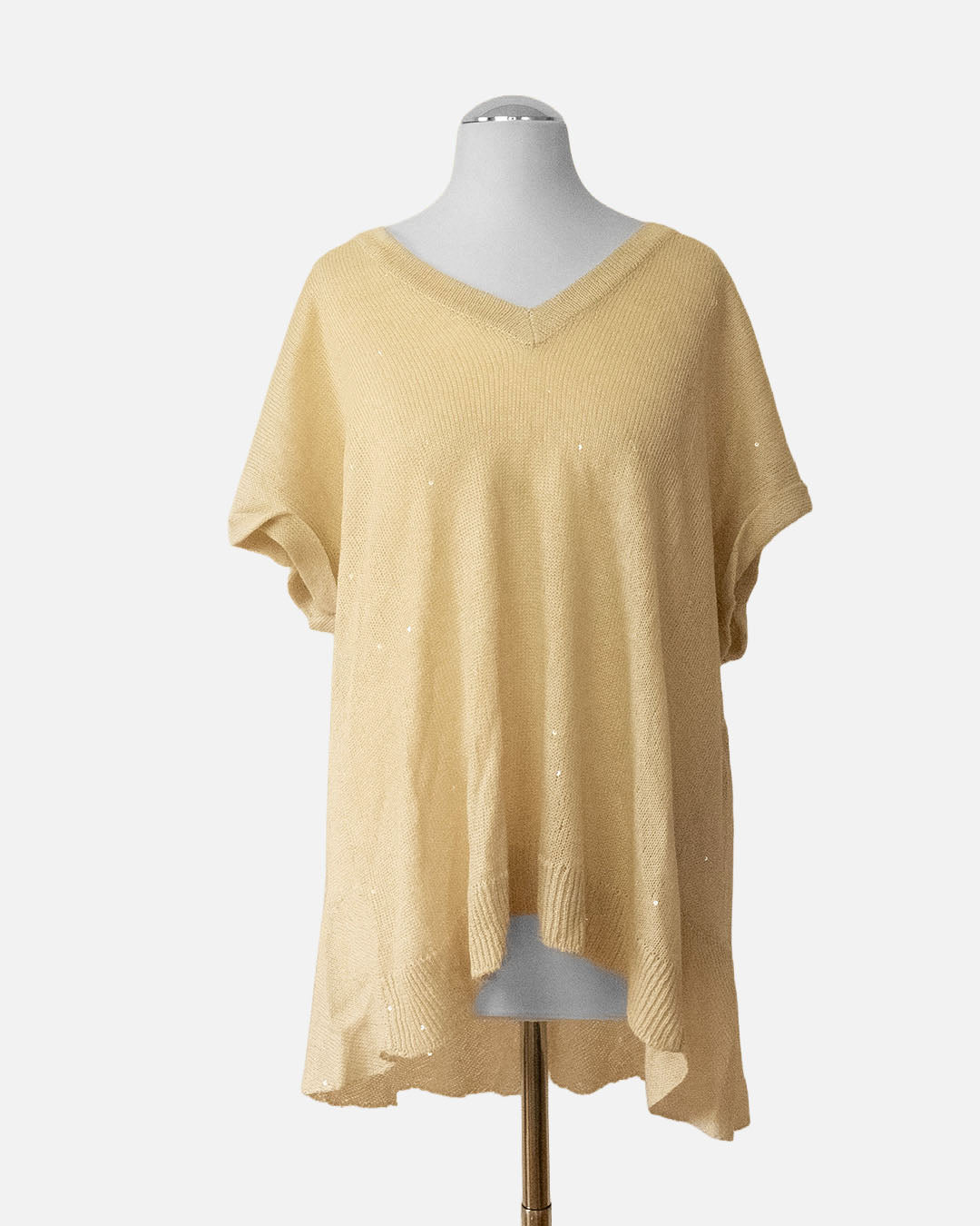 Brunello Cucinelli Shirt mit V-Ausschnitt Creme