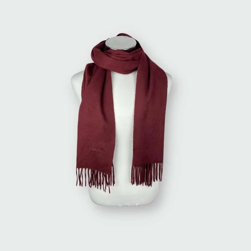 Chanel Schal mit Fransen · Bordeaux