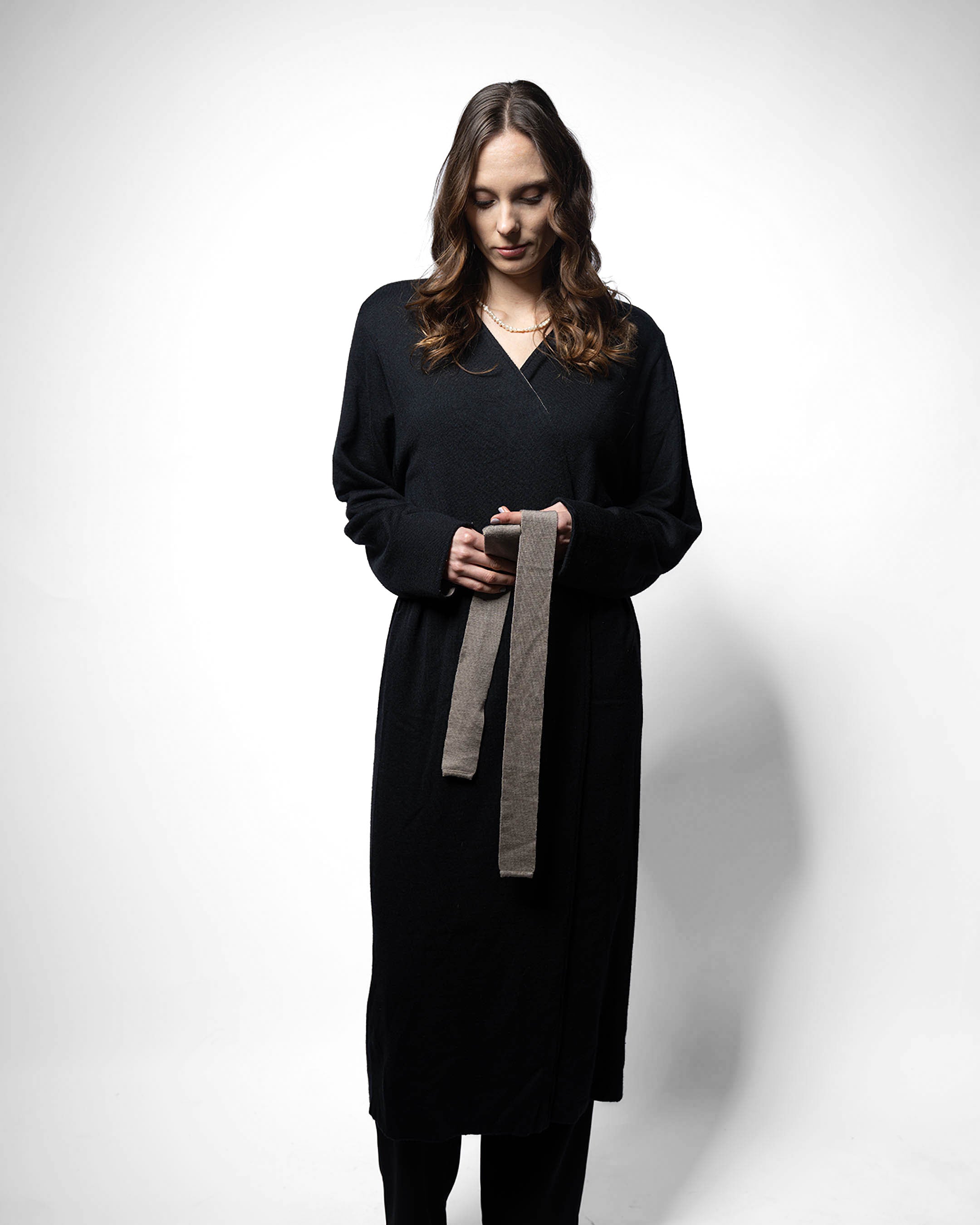 Chanel langer Cardigan wendbar · Schwarz/Braun