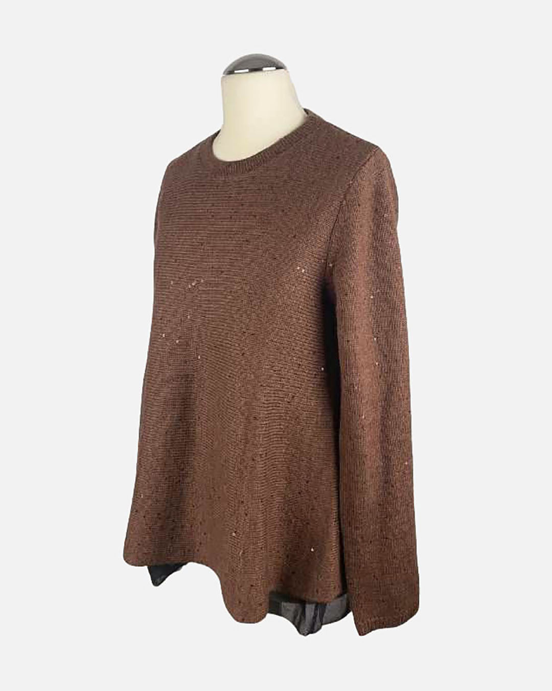 Brunello Cucinelli Kaschmirpullover mit Seideninlay