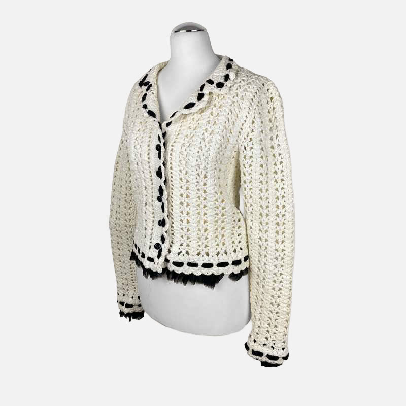 Chanel Strickjacke · Weiß