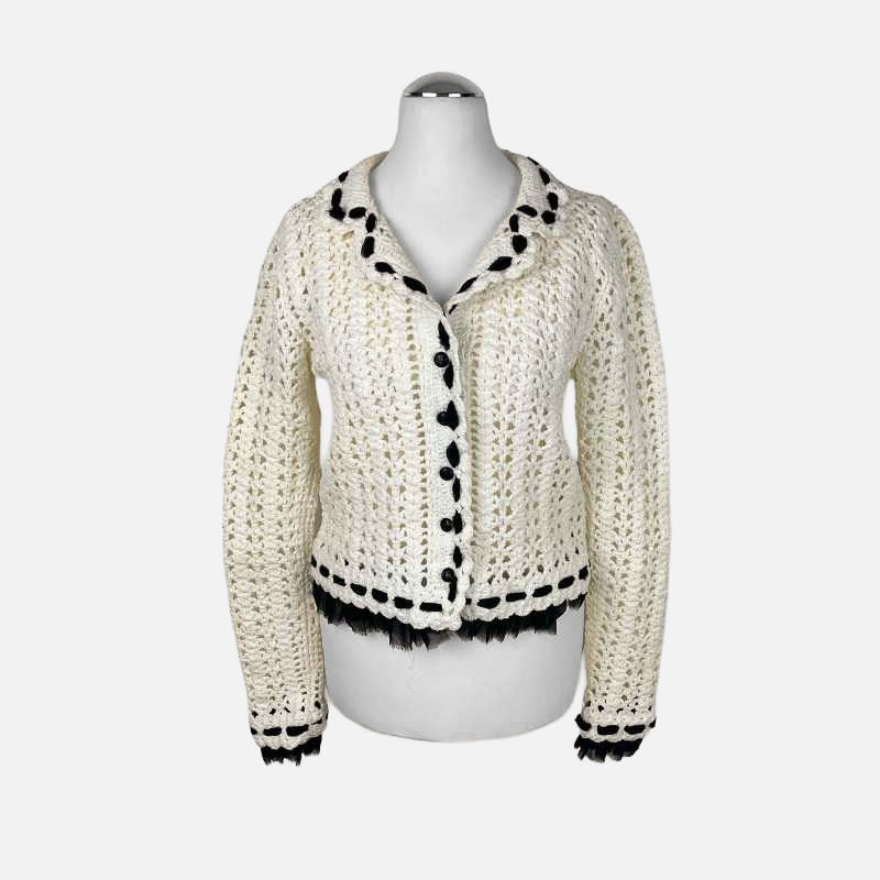 Chanel Strickjacke · Weiß