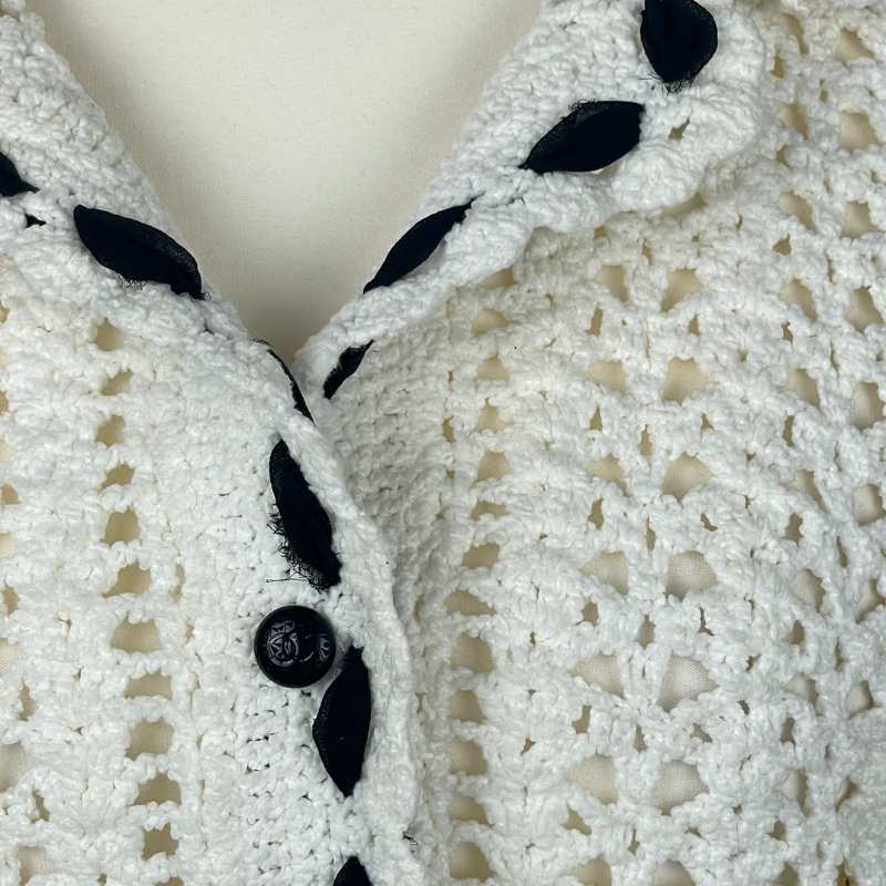 Chanel Strickjacke · Weiß
