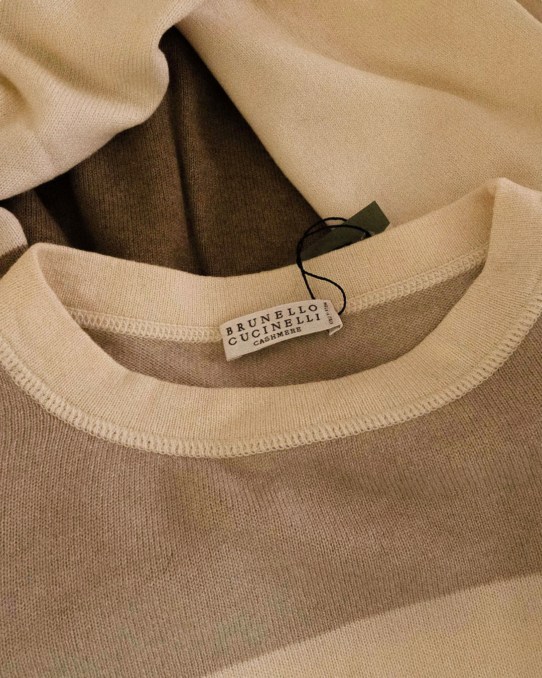 Brunello Cucinelli Pullover Color-Blocking Creme