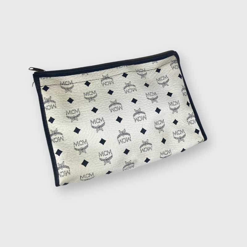 MCM Kulturbeutel Weiß Visetos