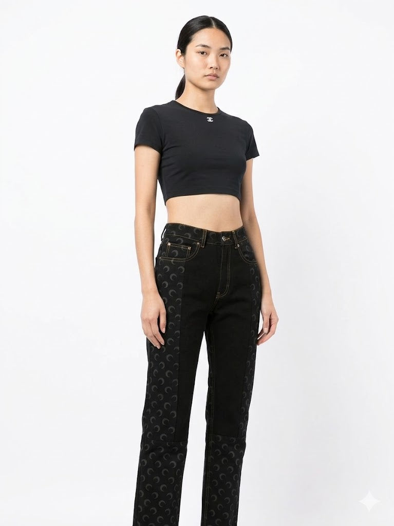 Chanel Crop Top Schwarz